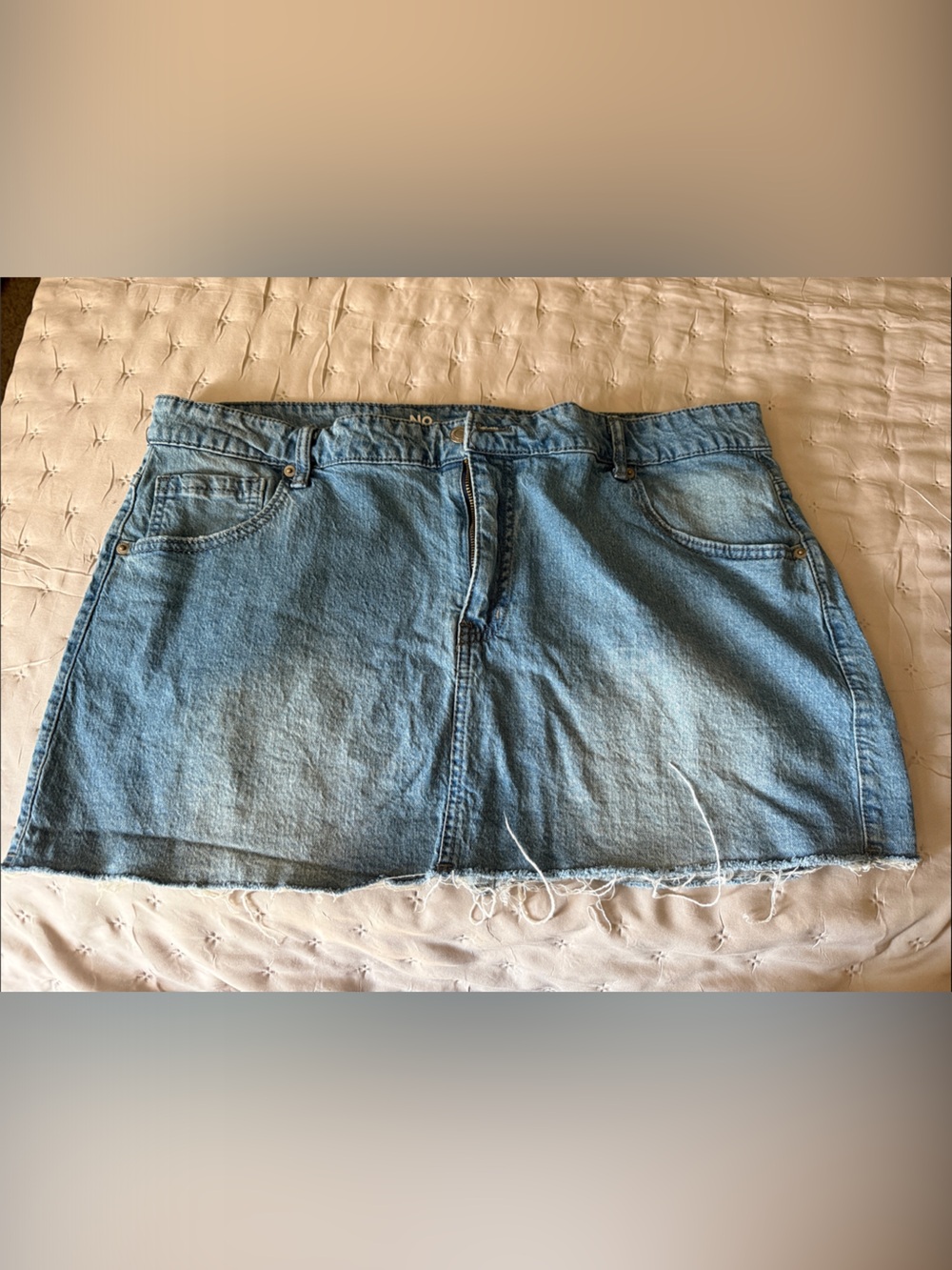 No Boundaries Denim Mini Skirt in Light Blue